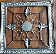Metal ~ Rustic ~ Primitive ~ Wall Art ~ Home Decor ~ Brown in Color ~ 17″ x 17″