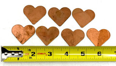Lot of 7 Steel Hearts for Decor, Crafting (1.5″ x 1.5″) [P1-SM]