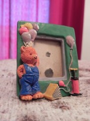 Balloon Bear Resin 3D Photo Frame, 2.5in X 3in