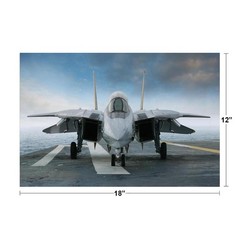 F 14 Tomcat Aircraft Fighter Jet On Carrier Deck Photo Poster 18×12