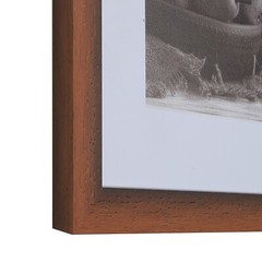 Custom Matted Picture Poster Frame & Mat 1-1/8″ Brown Modern 313VIII 16×20 24×36