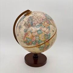 Replogle World Classic 9 Inch Diameter Desktop Globe Genuine Hardwood Base USA