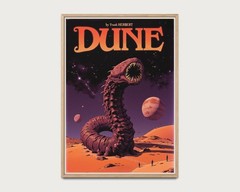 Dune Retro Sci-Fi Poster – 70s Vintage Fan Art Inspired by Frank Herbert