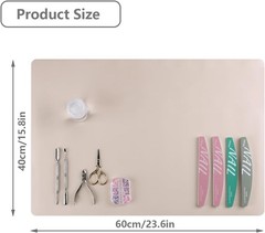 MAT ONLY) Nail Art Table Mat, Foldable Nail Art Hand Rest Pad, Microfiber PU
