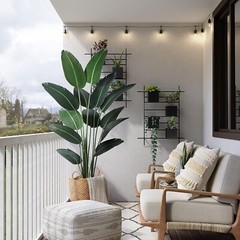 Indoor/Outdoor 6ft Faux Bird of Paradise Plant in Heavy-Duty Decorative Pot