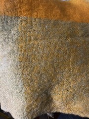 Donegal Design Throw Blanket Scarf Mohair Wool Handwoven Ireland Yellow Green