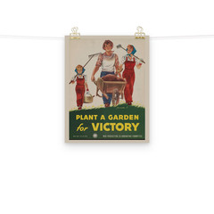 Victory Garden WWII Poster 1942 Americana Art