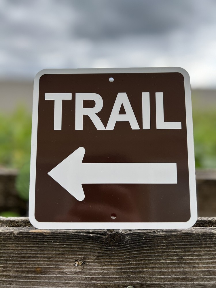 LEFT Trail Direction Hiking Walking Path Metal Sign 6”x6” (NEW) Park Recreation