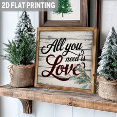 All You Need Is Love Wooden Framed Plaque Sign Romantic Home Desktop Decoration