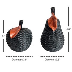 Apple and Pear Artificial Fruit Decorative Set for Kitchen, Decor Centerpieces