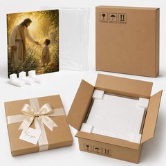 Jesus Reaching Out To Child Canvas Wall Art Christian Religious Print Faith Home