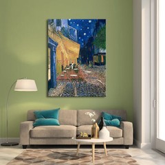 Large Canvas Print Cafe Terrace Van Gogh Painting Repro Wall Art Pictures