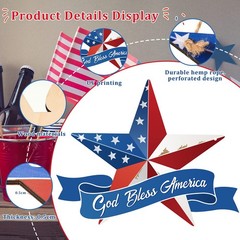 4th of July Wooden Decoration 250th Anniversary Patriotic Hanging Door Sign Ame