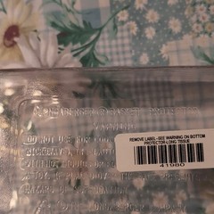 Longaberger Small Rectangular Brown Basket w/ Handles + Clear Protector 41980