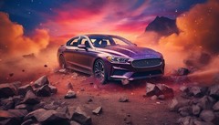 Purple Ford Fusion Super Car Poster A3 size 29.7×42 cm Semi-Gloss poster only