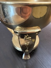 Source Unknown Brass Footed Bowl with Decorative Legs – Gold