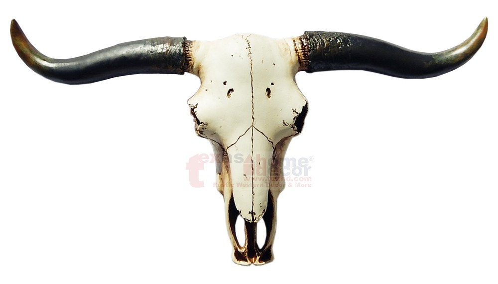 Southwestern Faux Texas Longhorn Skull Steer Rustic Cabin Ranch Decor 20 1/4″