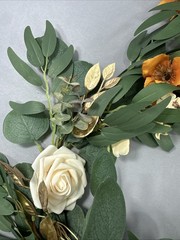 Ling’s Moment Elegant Wedding Eucalyptus Rose Flower Garland All Occasions 6FT