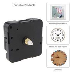 MovFlax Clock Mechanism Replacement, 13mm(1/2 Inch) Long Shaft 5mm(3/16 Black