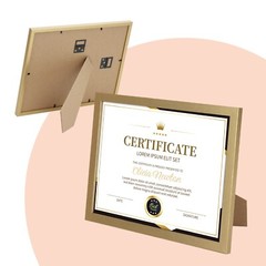 Certificate Frames Document frames 8.5×11 for Wall Or Tabletop , Set of 12 Gold