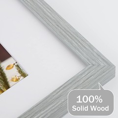 , 11×14 Picture Frame – Collage Multiple Photos, Grey Solid Wood Molding, Dis…