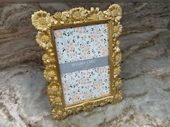 Shabby Chic Gold Tone Sunflower Photo Frame 4×6 Vertical Or Horizontal New