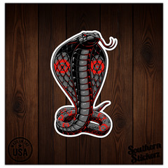 Cobra Snake Head – Vinyl Decal Sticker – Car Window Laptop – ebn8518