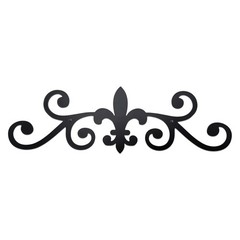 Rustic Metal Scroll Wall Art Small Black Iron Decorative Home 15.75×4.72 Inch