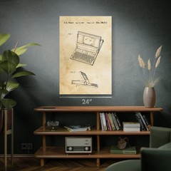 Laptop Computer Patent Wall Art: Programmer Gift, Computer Science Art