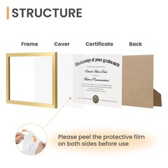 upsimples Certificate Frame with Clear Plexiglass, 8.5 by 11 Picture Diploma