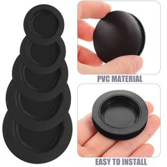 Piggy Bank Plug Rubber Black For Storage 20Pcs 1.5X1.5X0.2In