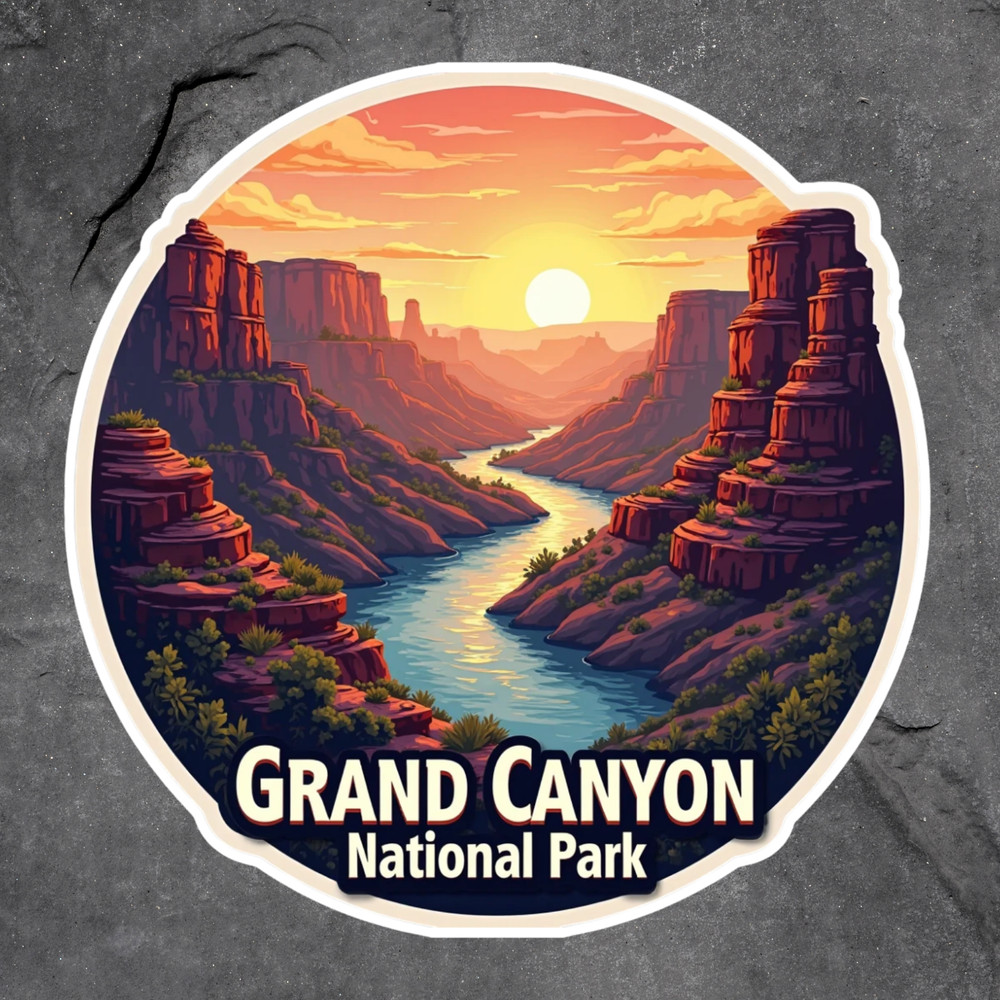 Grand canyon national park sticker vinyl decal vacation camping window laptop