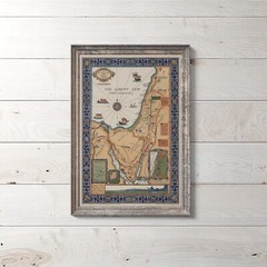 Biblical Map of the Holy Land Showing Places named in the New Testament c. 1928