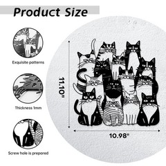 So Many Cats Metal Wall Art Hanging Cat Decor for Home Living Room Bedroom