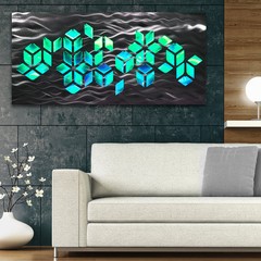 Lighted Large Geometric Abstract Metal Wall Art LED Decor Painting – Brian Jones