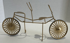 Bicycle Built For 2 Golden Decorative Bike Art Metal Sculpture 12X6″ Home Decor