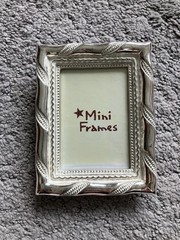 Assortment Of 6 Mini Picture Frames – 5 Rectangular & 1 Oval – All Pre owned