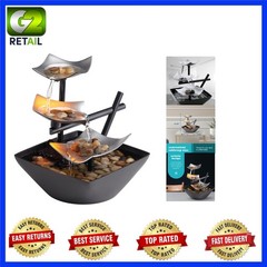 EnviraScape 8.25» Tabletop Water Fountain with Light & Natural River Rocks