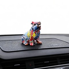 Colorful English Bulldog Statue – Resin Dog Sculpture for Home Decor & Gifts