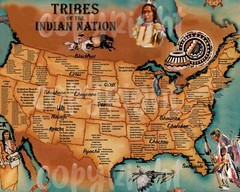 Native American Indian Tribal Map w/ great details 16 x 20 Print