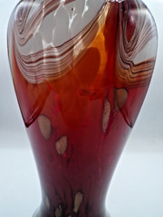 Glass Vase Office Study Living Room Bedroom Porch Worktop Vase Red White Gold