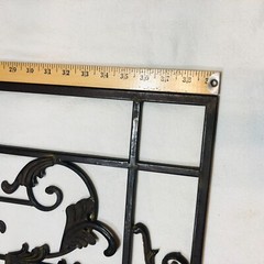 Wrought Iron Rectangular Rustic Wall Decor Scroll Design 39 in x 19.5 in