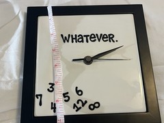 Whatever Clock, Battery powered, Framed