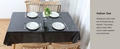 Clear Plastic 100% Waterproof Tablecloth – 60 x 84 Inch – Vinyl PVC Rectangle