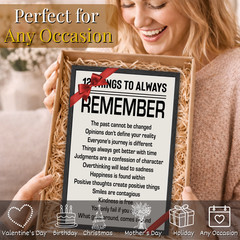 12 Things to Always Remember Inspirational Quotes Poster Framed 11×17″ Wall Art