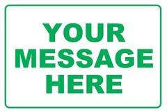 12×8 Custom Personalized Message Metal Sign Create Your Text Home Business Decor