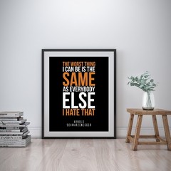 Arnold Schwarzenegger Inspirational Wall Art Print Motivational Quote Poster Gym