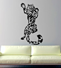 LEOPARD CLIMBING WALL CAR VINYL DECAL DIE CUSTOM MADE 9-22″ TALL COLOR CHOICES