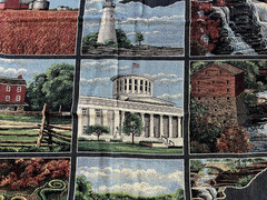 New in Plastic TY Mawr State Ohio Outline Bicentennial Tapestry Throw Blanket