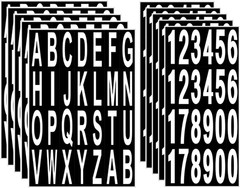 10 Sheet 3 Inch Mailbox Numbers and Letters Cut Classic Style Self-Adhesive Viny